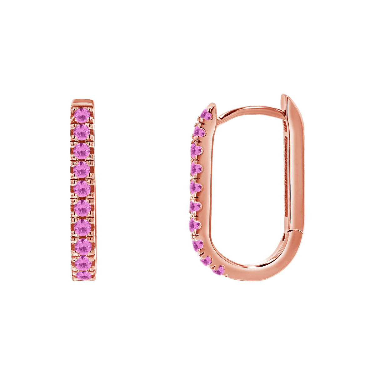 Paper Clip Huggie Earrings E5564