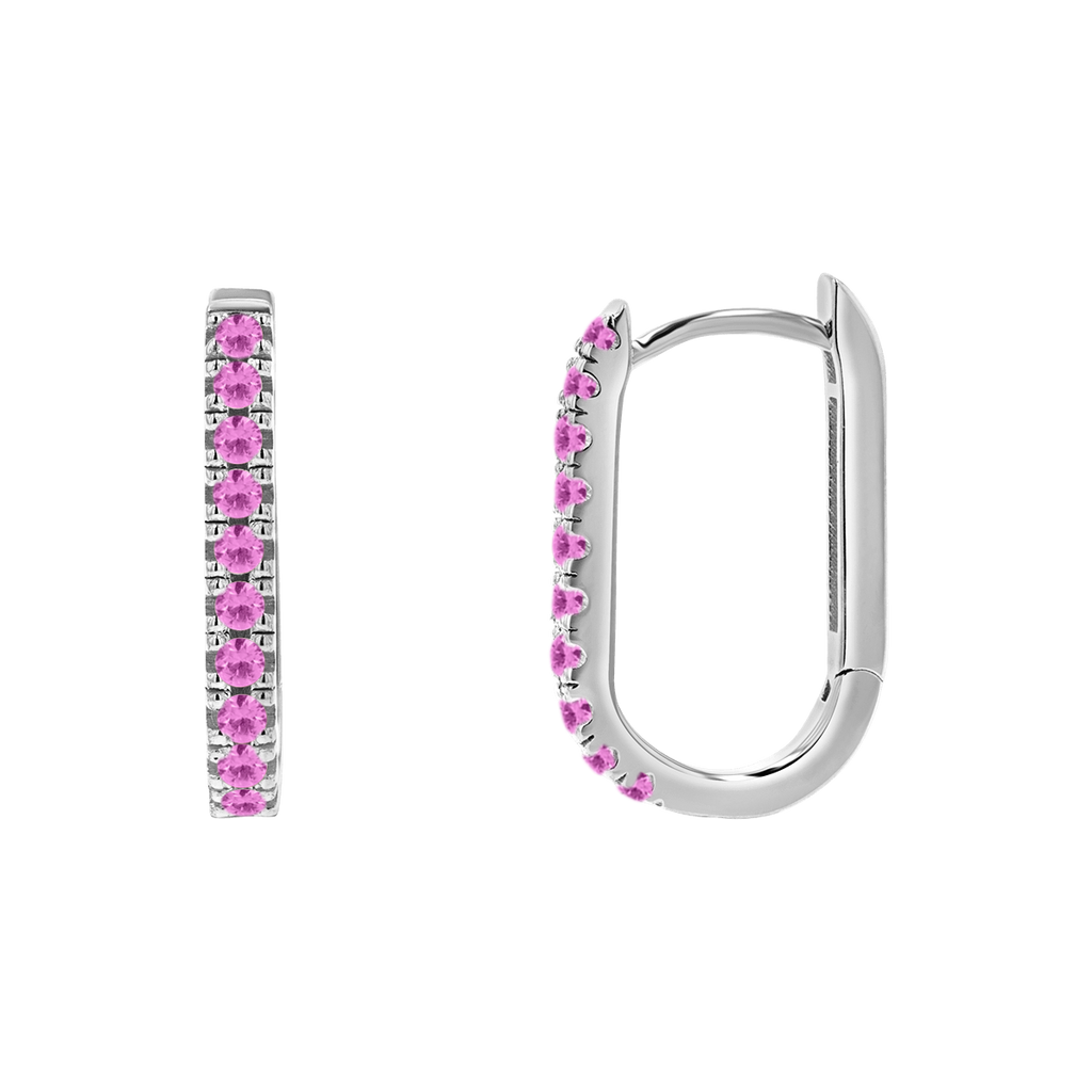 Paper Clip Huggie Earrings E5564