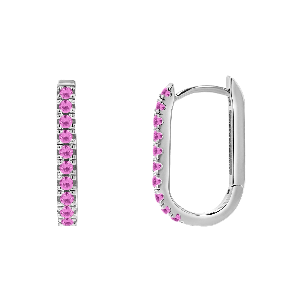 Paper Clip Huggie Earrings E5564