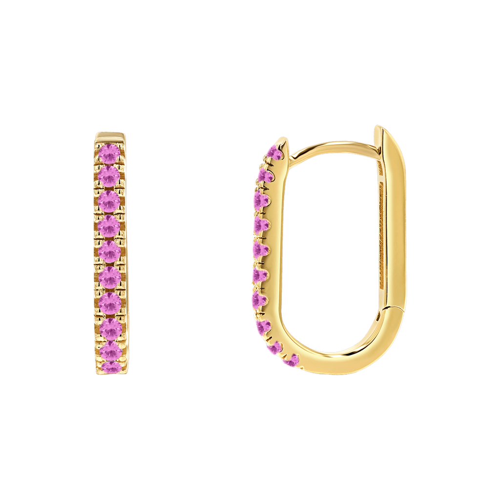 Paper Clip Huggie Earrings E5564