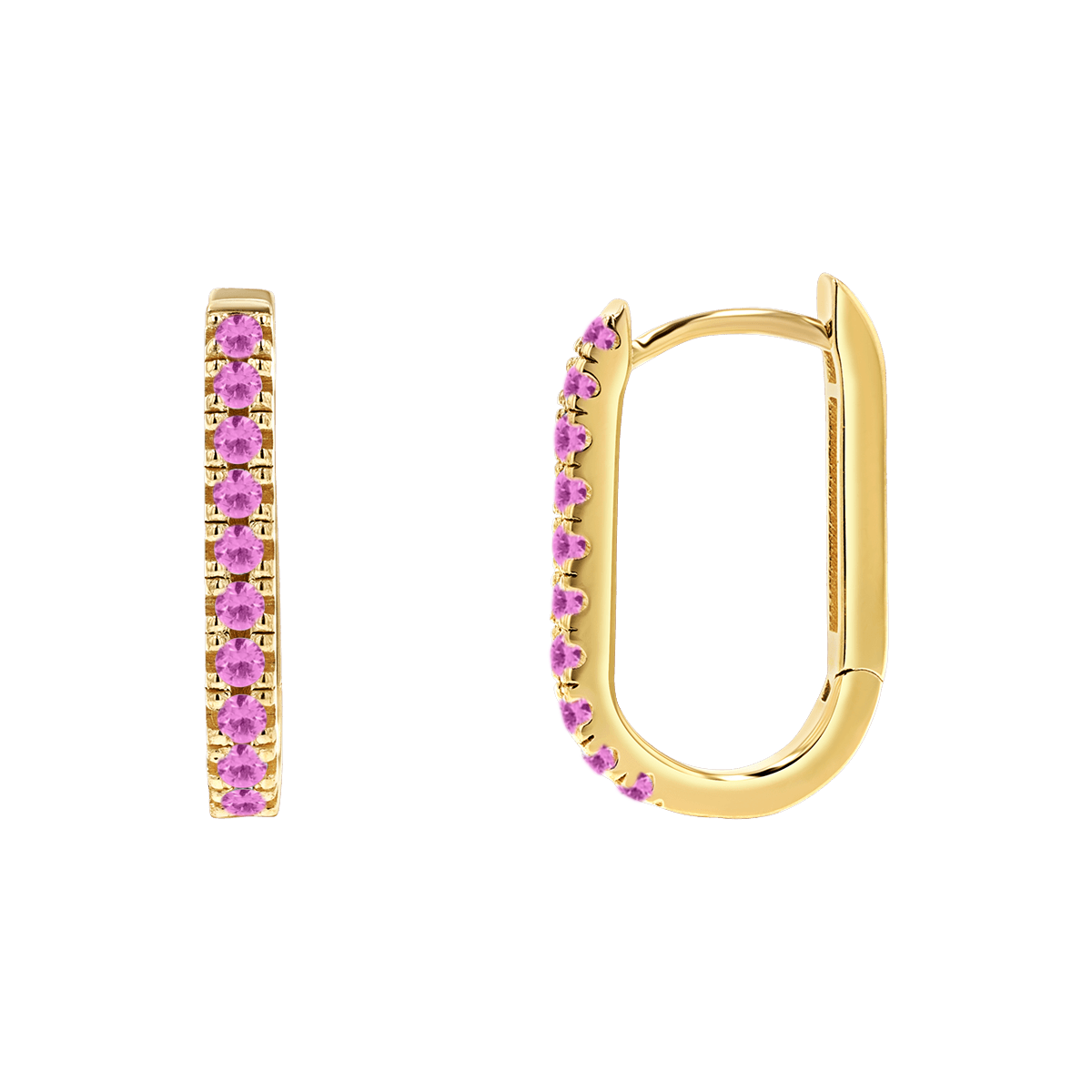 Paper Clip Huggie Earrings E5564
