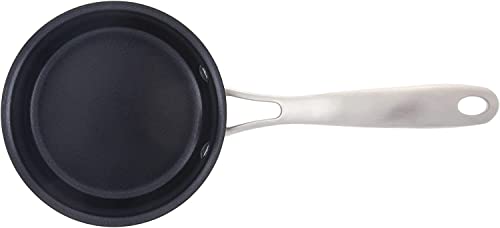 Black/Stainless Hard-Anodized Nonstick 1-Quart Saucepan with Cover A26286