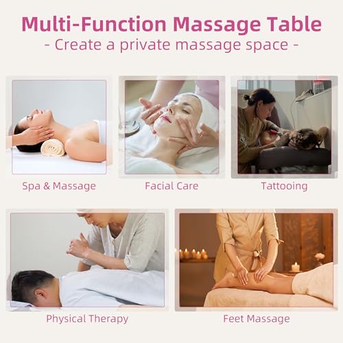 Black 3 Fold Portable Massage Table with Carrying Bag V710037