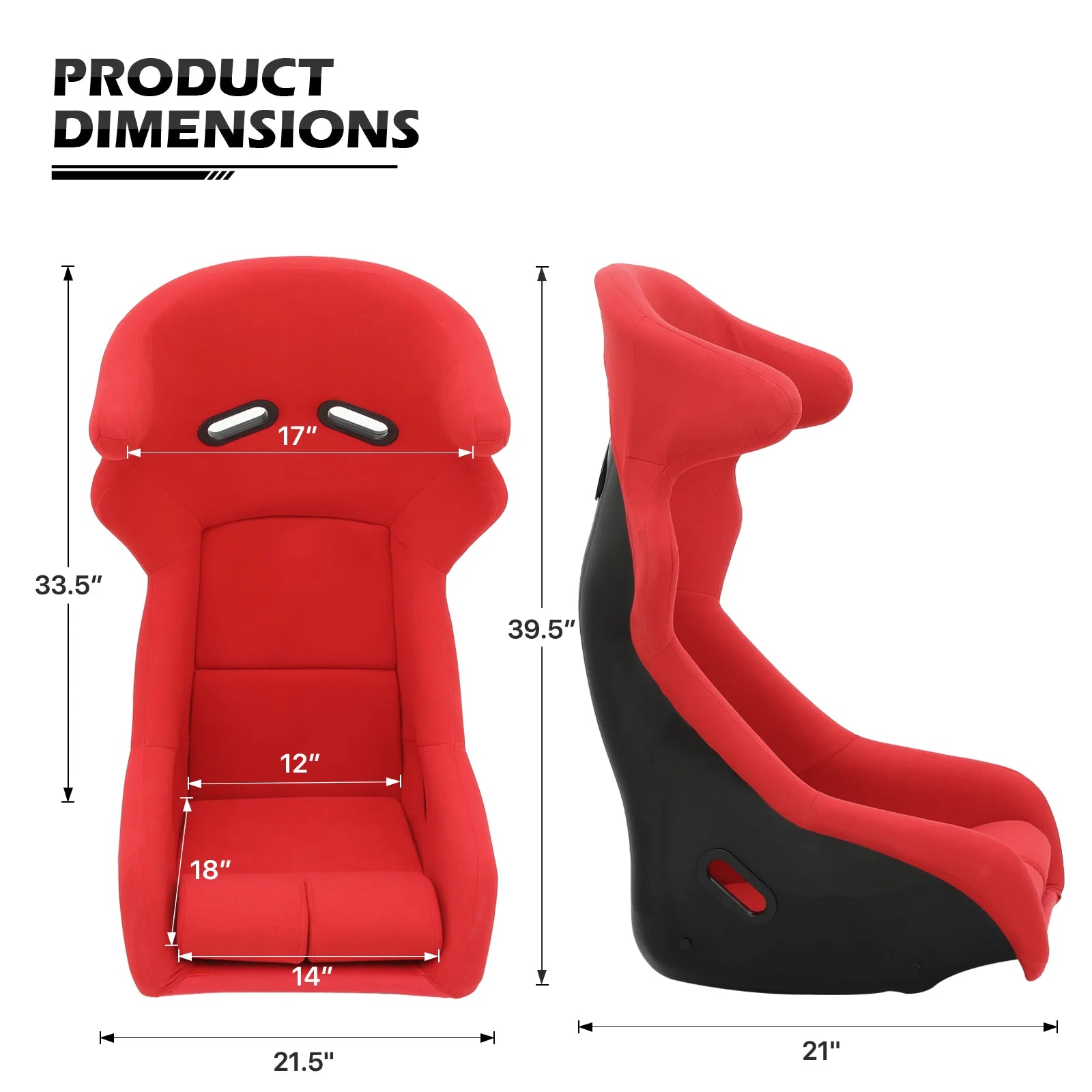Racing Steering Wheel Stand with Racing Seat, Adjustable Slide, Red T84583