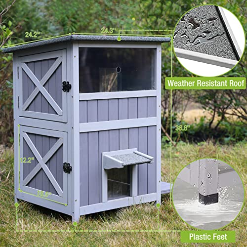 2 Story Weatherproof Cat House M8227