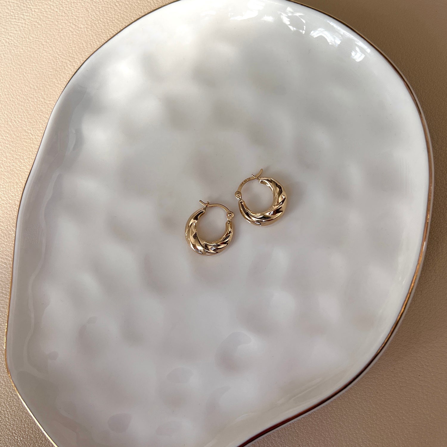 Petite Croissant Hoop Earrings Q23843