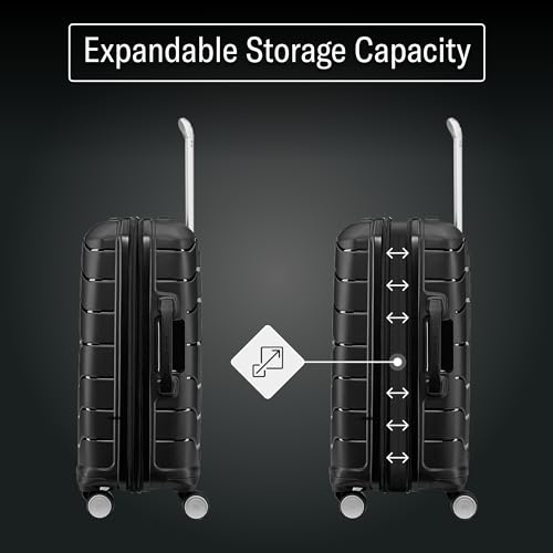 White/Grey Hardside Carry-On 21-Inch Luggage N2261