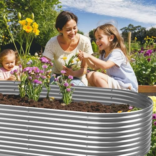 2 Pack 6x3FT Tall Galvanized Raised Garden Bed Z791786