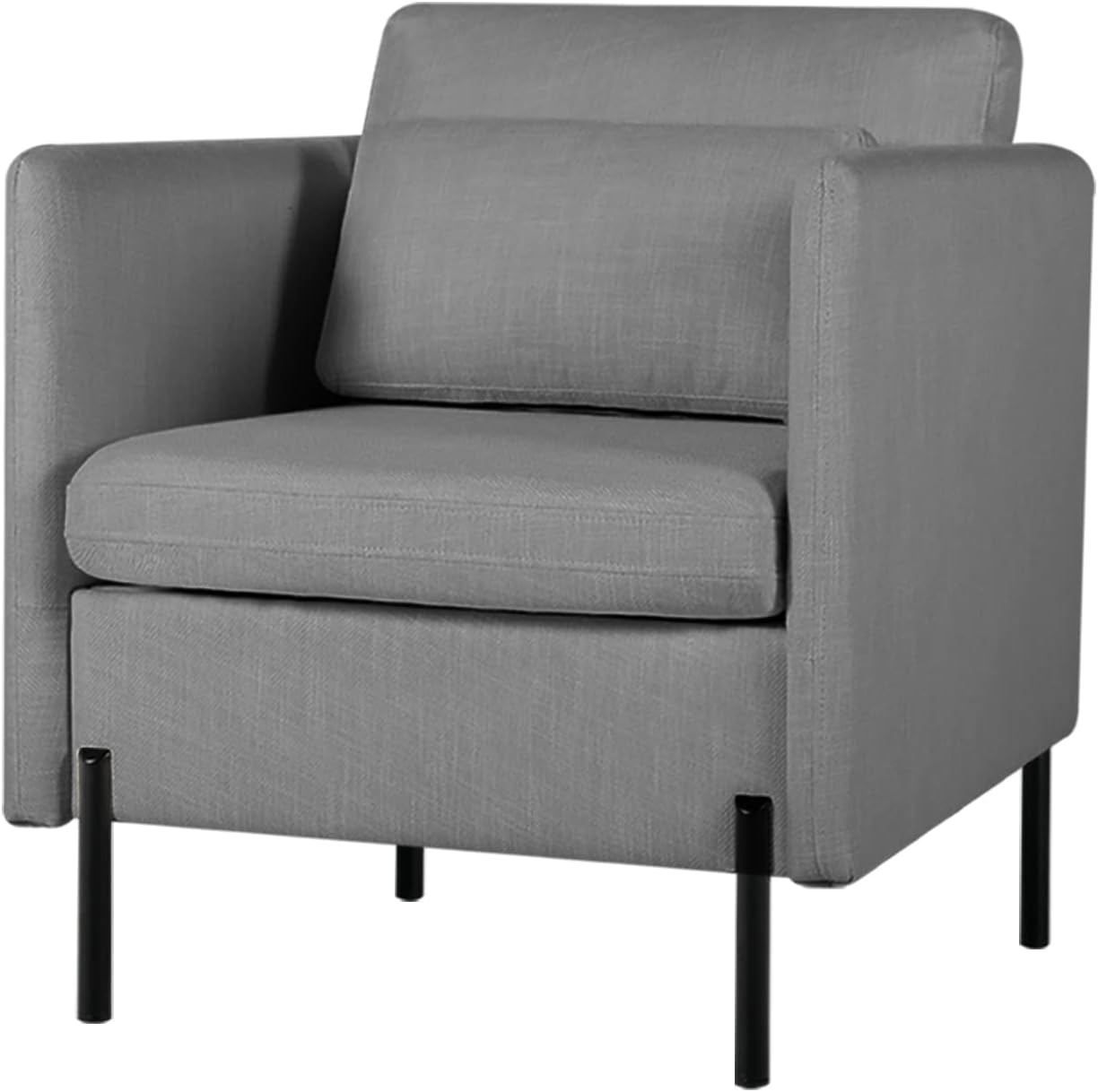 Grey 3 Pcs Upholstered Sofa Set with Pillows E982