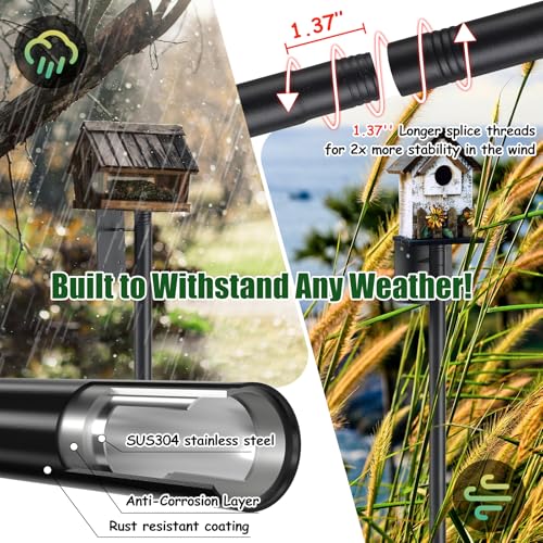 103" Extra Tall Bird Feeder Pole with Anti-Tip Stakes P25202