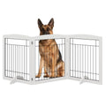 White 72" Extra Wide 30" Tall Wooden Dog Gate R692