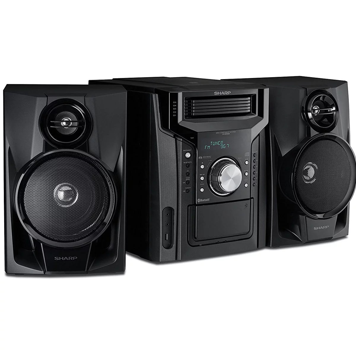 240W 5-Disc Mini Shelf Speaker System with Cassette B997