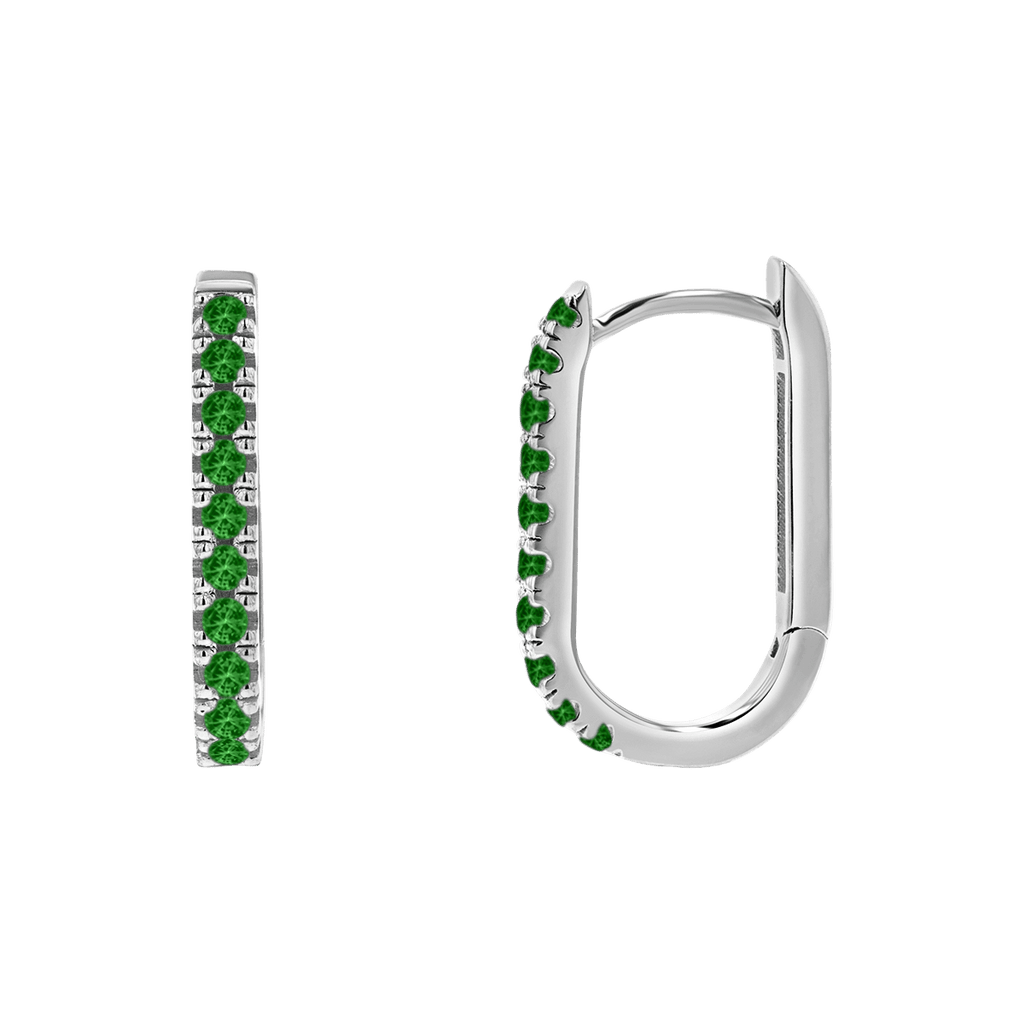 Paper Clip Huggie Earrings E5564