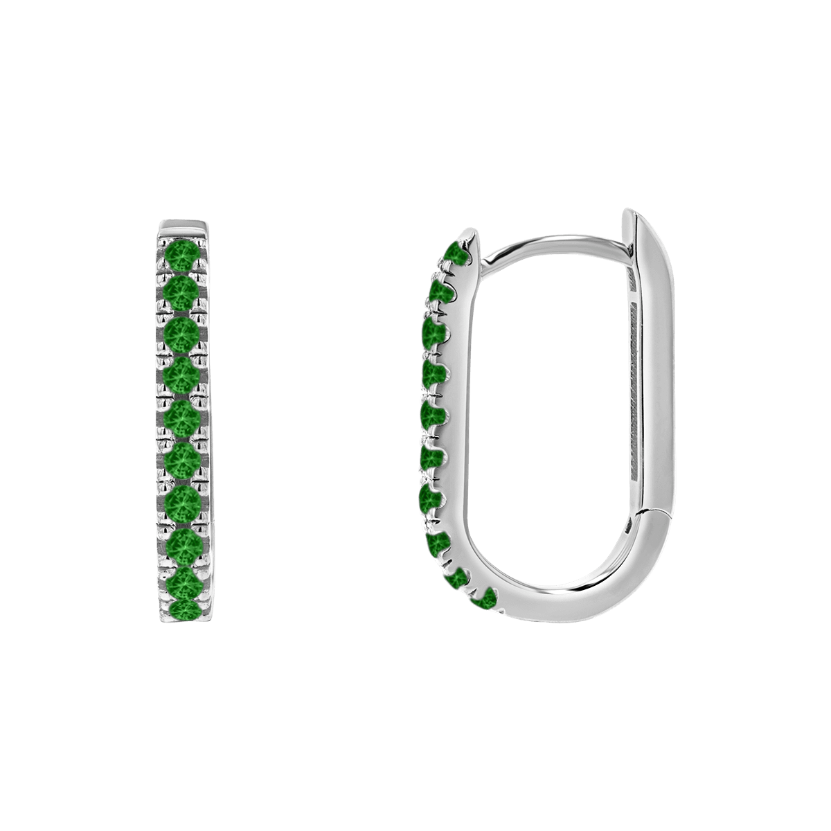 Paper Clip Huggie Earrings E5564