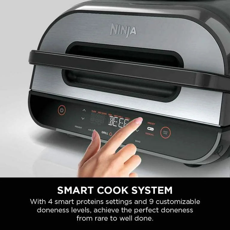 Open Box Smart XL 4 in1 Indoor Grill Air Fryer - Gray M3975