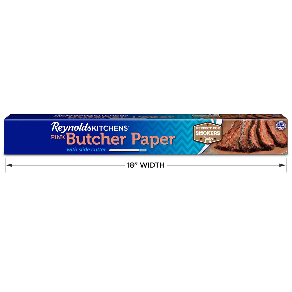 Pink Butcher Paper Wrap with Slide Cutter, 225 Square Feet Y73255