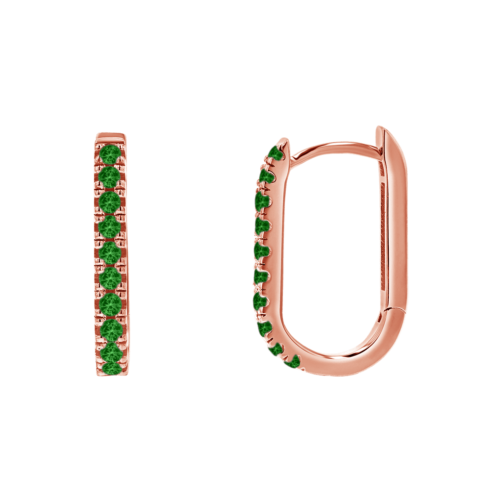 Paper Clip Huggie Earrings E5564