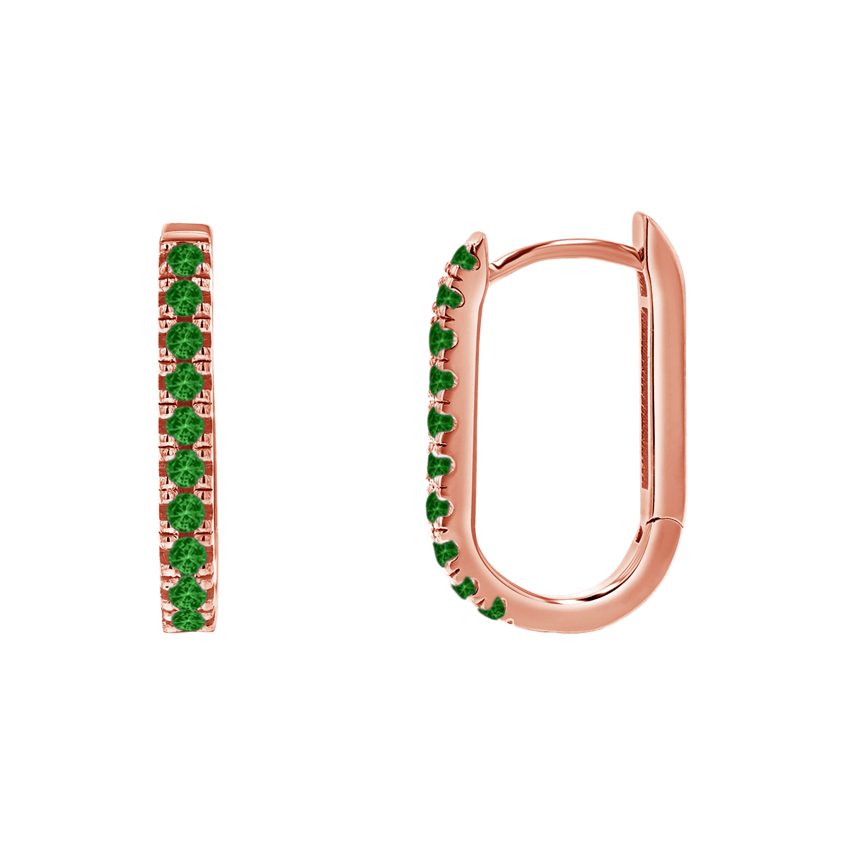 Paper Clip Huggie Earrings E5564