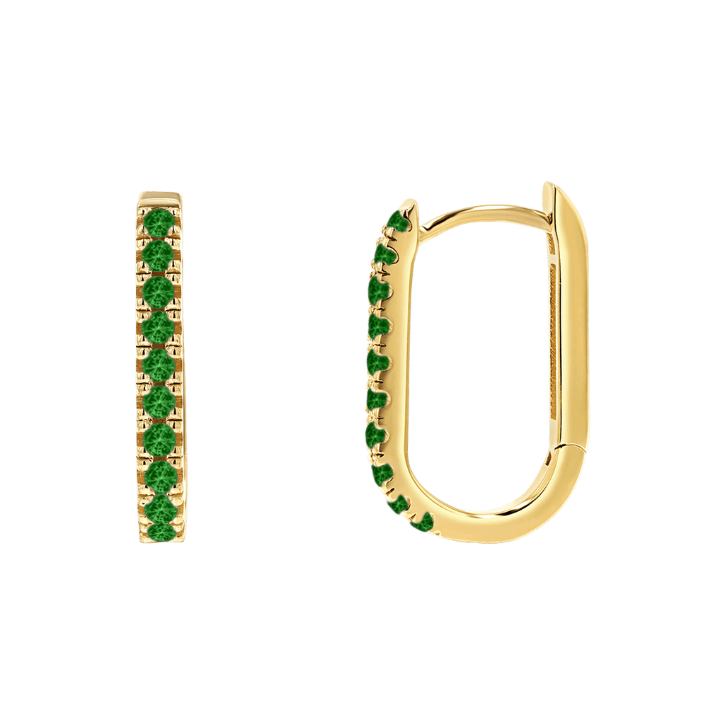 Paper Clip Huggie Earrings E5564