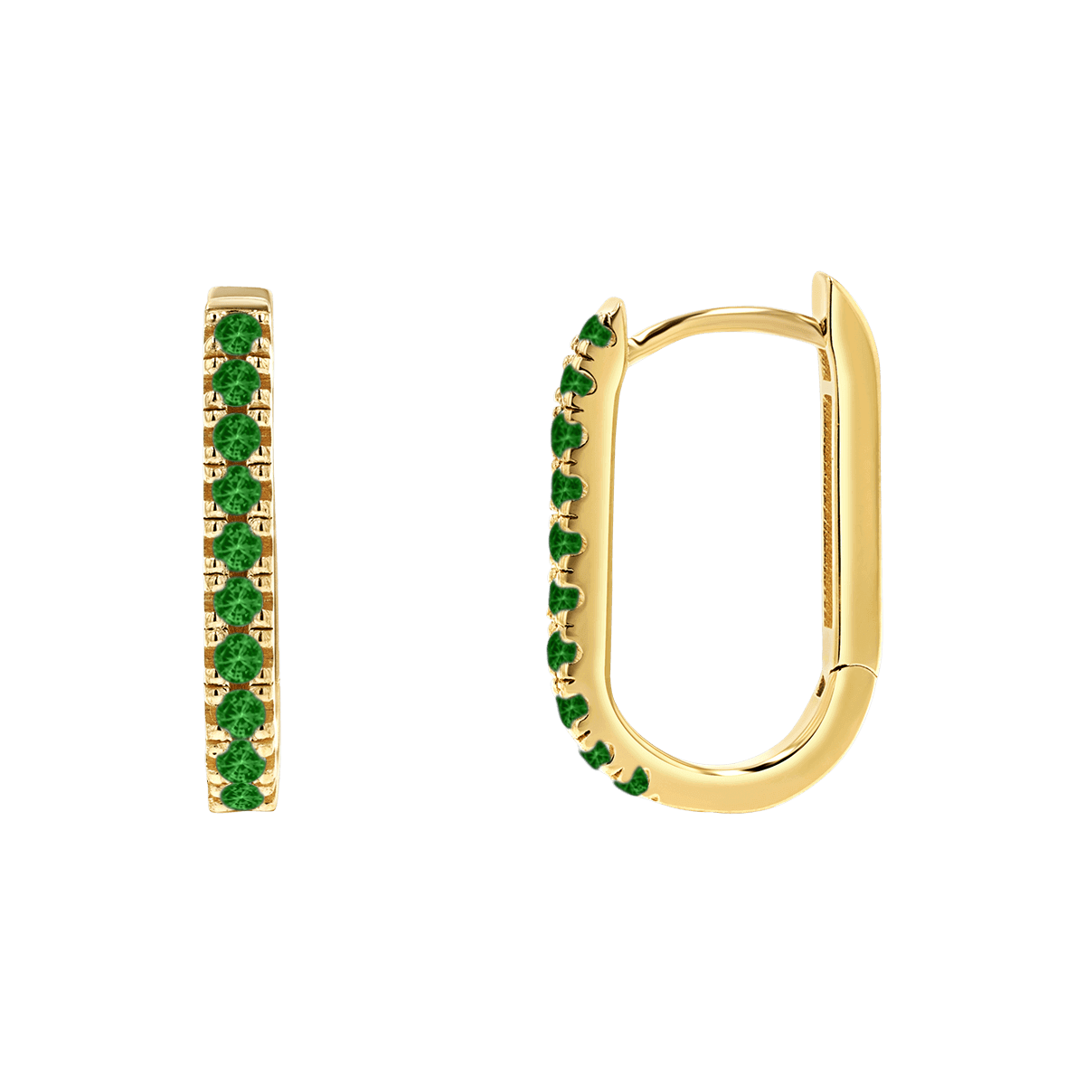 Paper Clip Huggie Earrings E5564