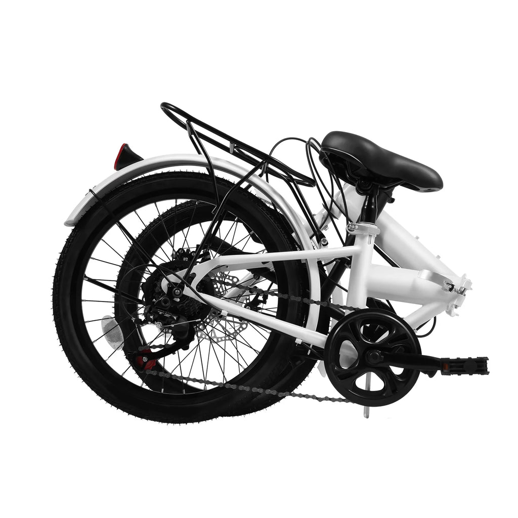 White 20-inch 7 Speed Folding Bicycle S91058