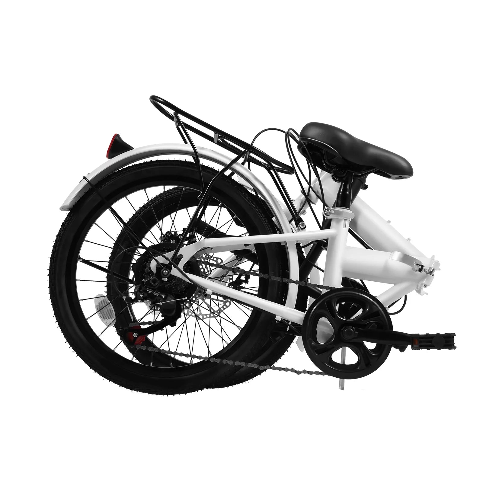White 20-inch 7 Speed Folding Bicycle S91058