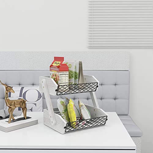 2 Tier Wooden Fruit Basket V579595