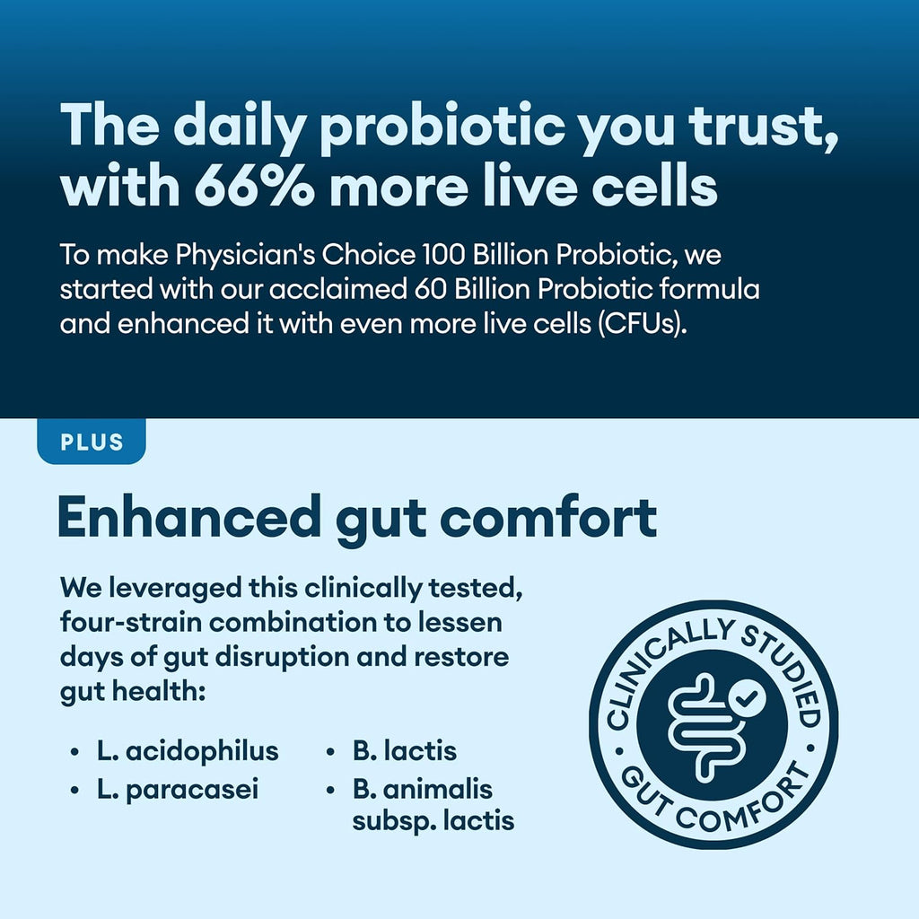 100 Billion Advanced Probiotic with Organic Prebiotics J6675