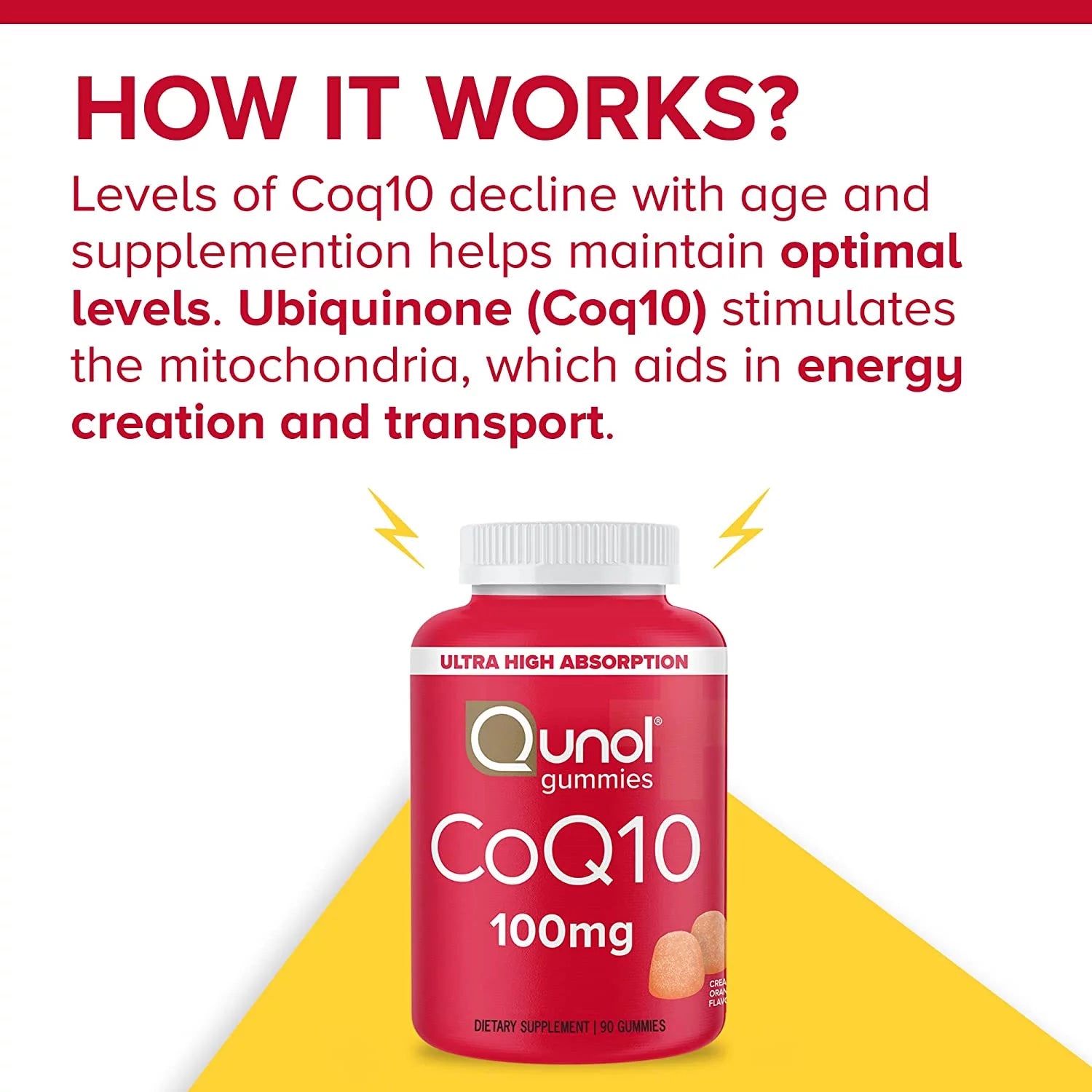 CoQ10 Gummies, 100mg, 90 Count L482621