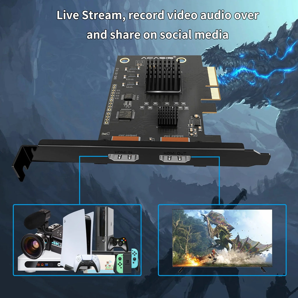 PCIEX4 4K60HZ single-source capture card F6786