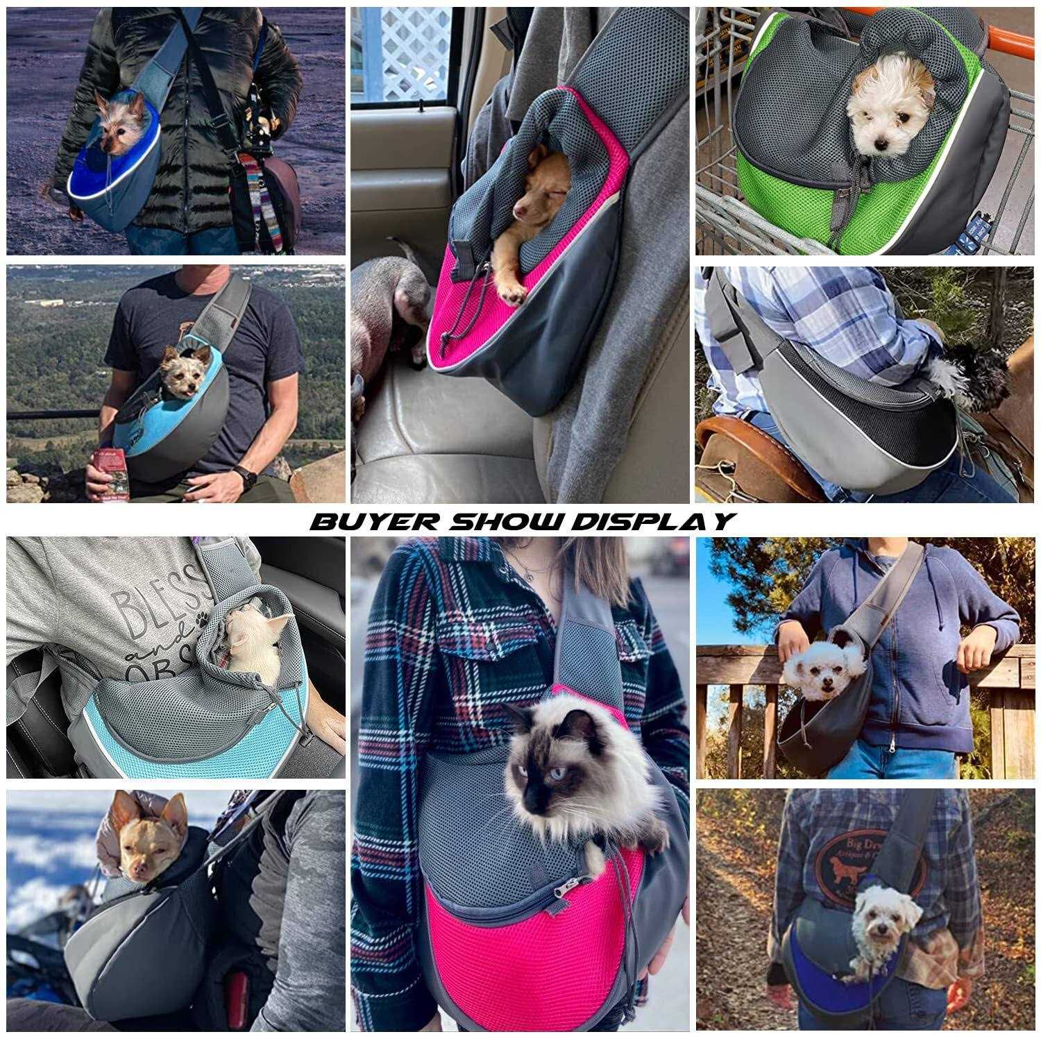 Breathable Mesh Pet Dog Sling Carrier X59237