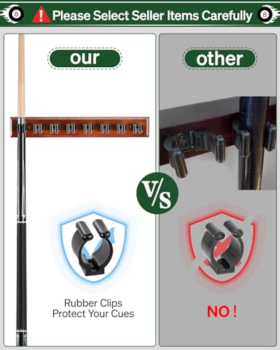 Hardwood Pool Cue Rack for 6 Cues O400330