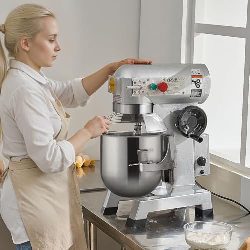 Commercial Food Mixer 10Qt Stainless Steel Bowl 450W 3 Speeds U411