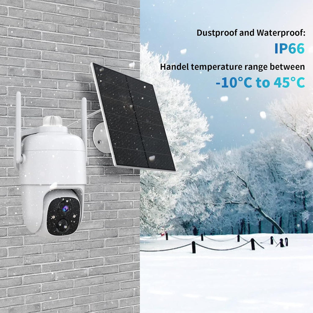 Solar Powered Wireless Security Camera with Color Night Vision T186