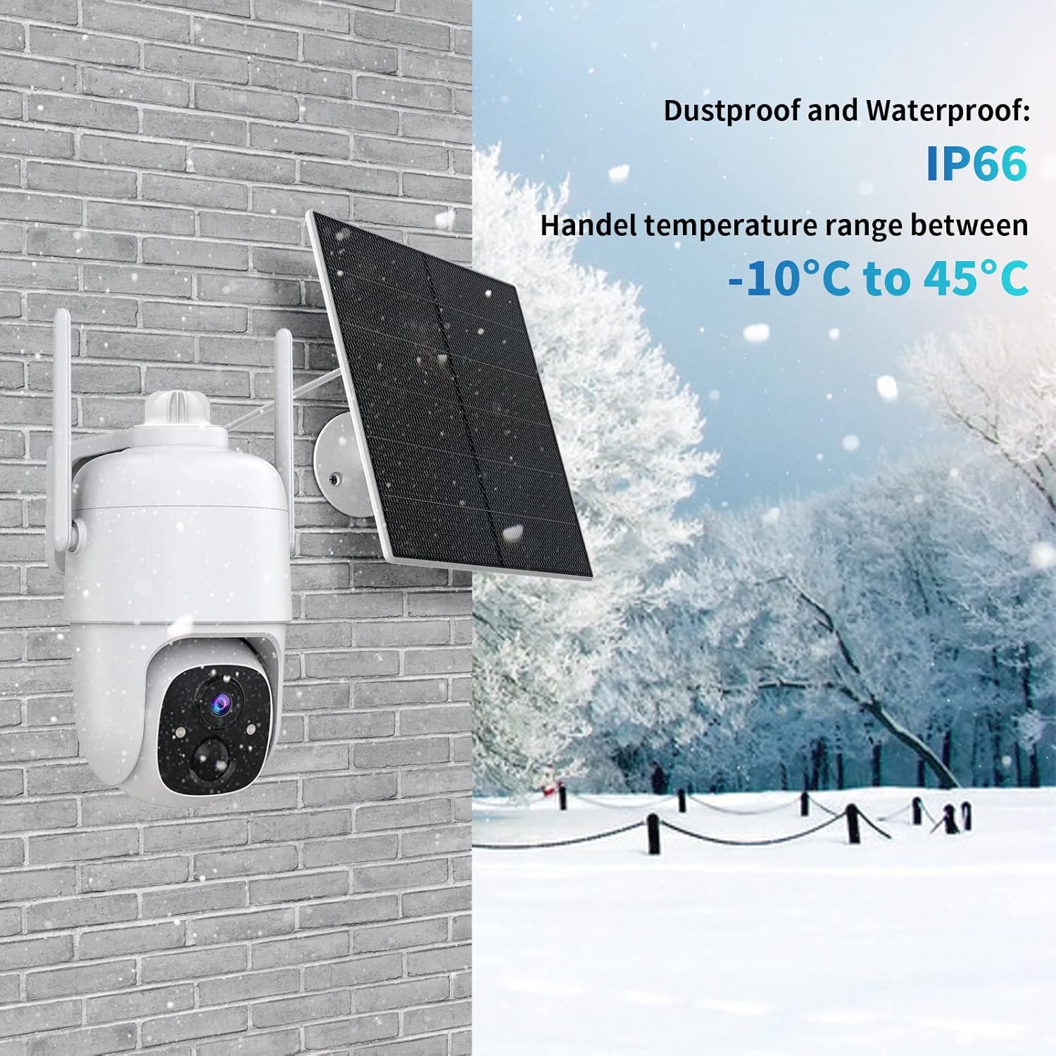 Solar Powered Wireless Security Camera with Color Night Vision T186