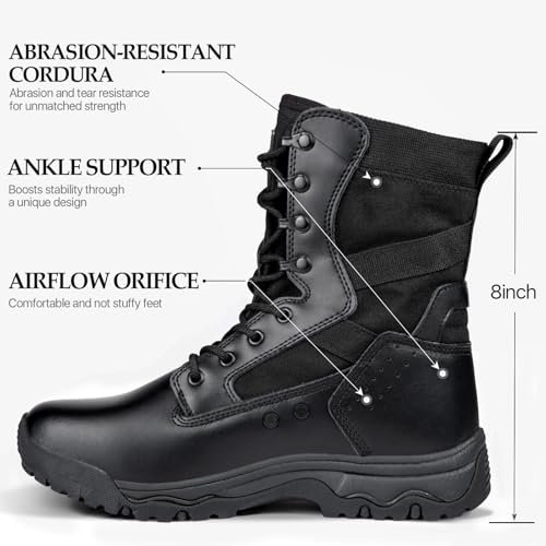Men's Tactical Boots 8 Inches Lightweight Suede Leather Military Work Boot B61030