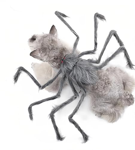 Black & Purple Adjustable Velcro Pet Costume with Giant Furry Legs M100