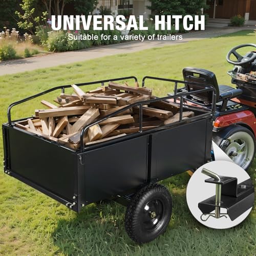 Heavy Duty Steel Dump Cart, 450lbs, 10 cu.ft Capacity W1005