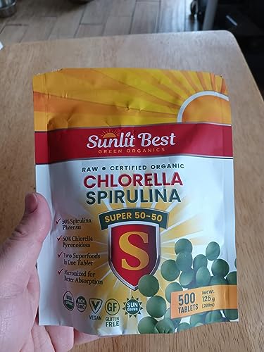 500 Organic Chlorella Spirulina Tablets B111