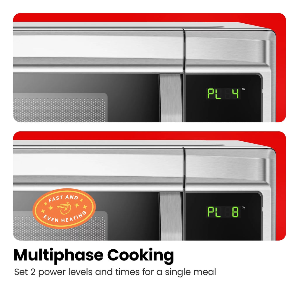 1.3 Cu Ft 1000 Watts Stainless Steel Countertop Microwave Oven S383822