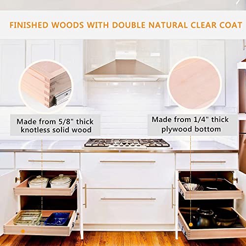 17”W x 21”D Soft Close Wood Drawer Storage Organizer S4832