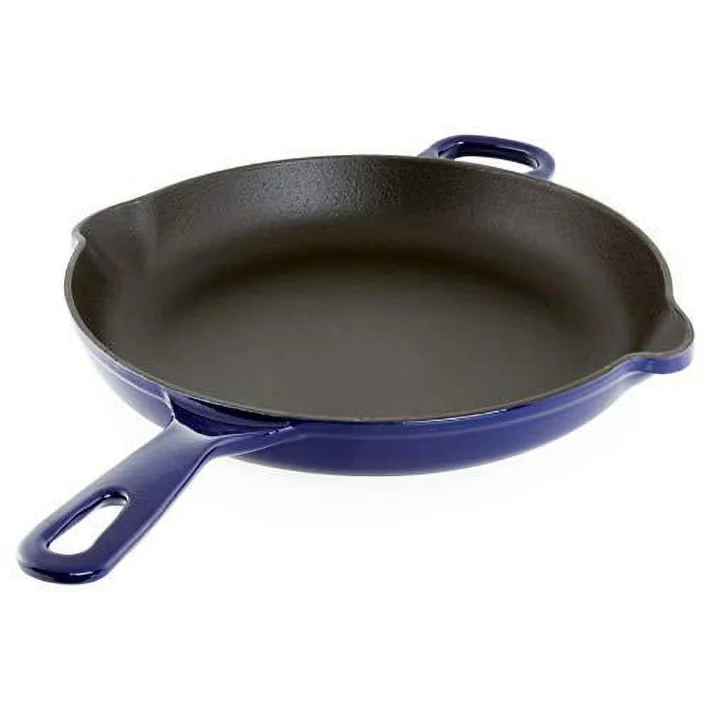 10 inch Round Cast Iron Skillet Cobalt Blue K293068