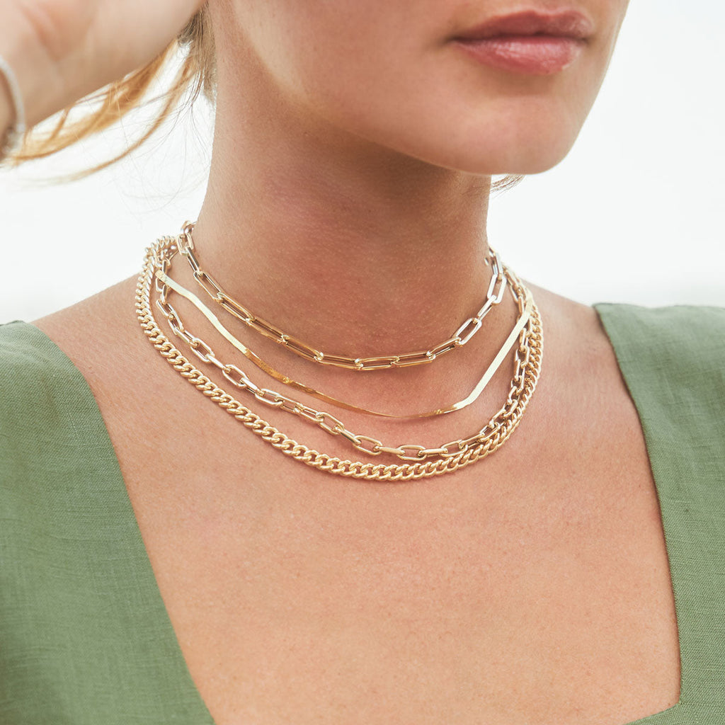 14K Cuban Curb Link Necklace G7322