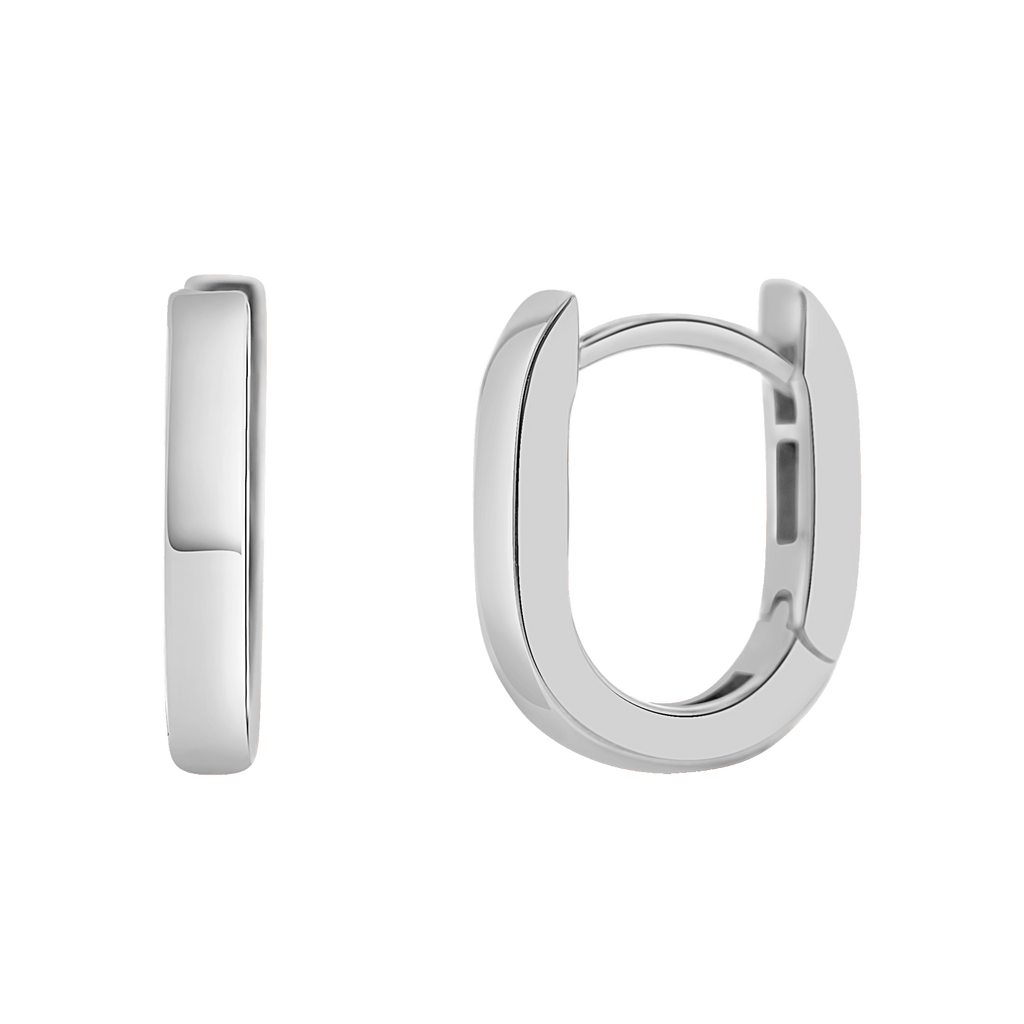 Petite Paperclip Huggie Hoop Earrings E673