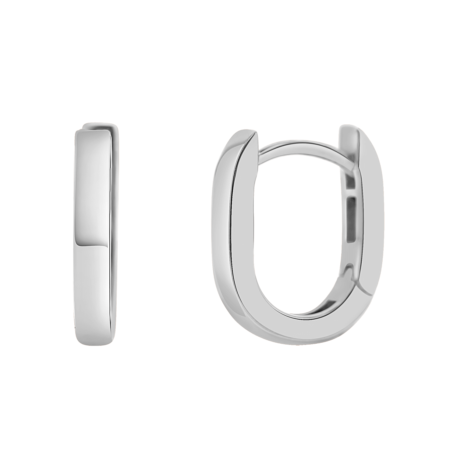Petite Paperclip Huggie Hoop Earrings E673