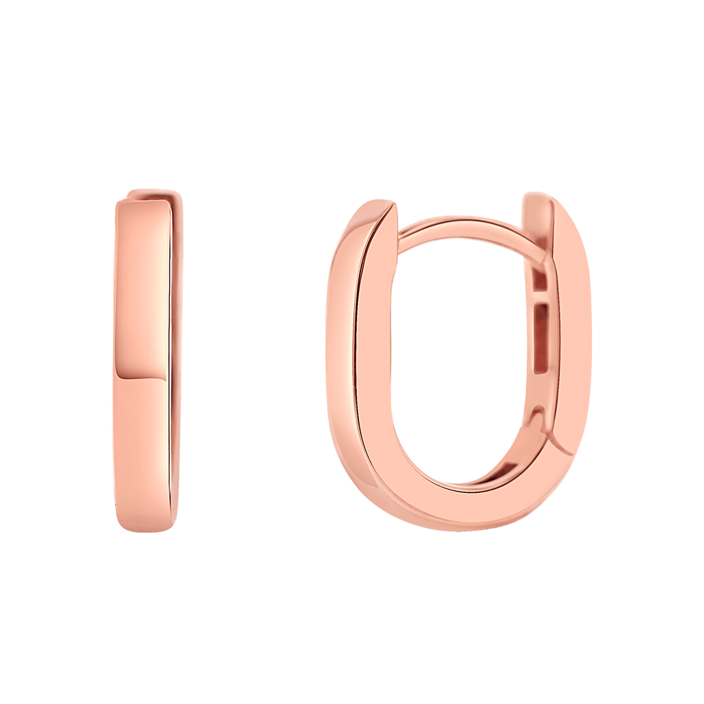 Petite Paperclip Huggie Hoop Earrings E673