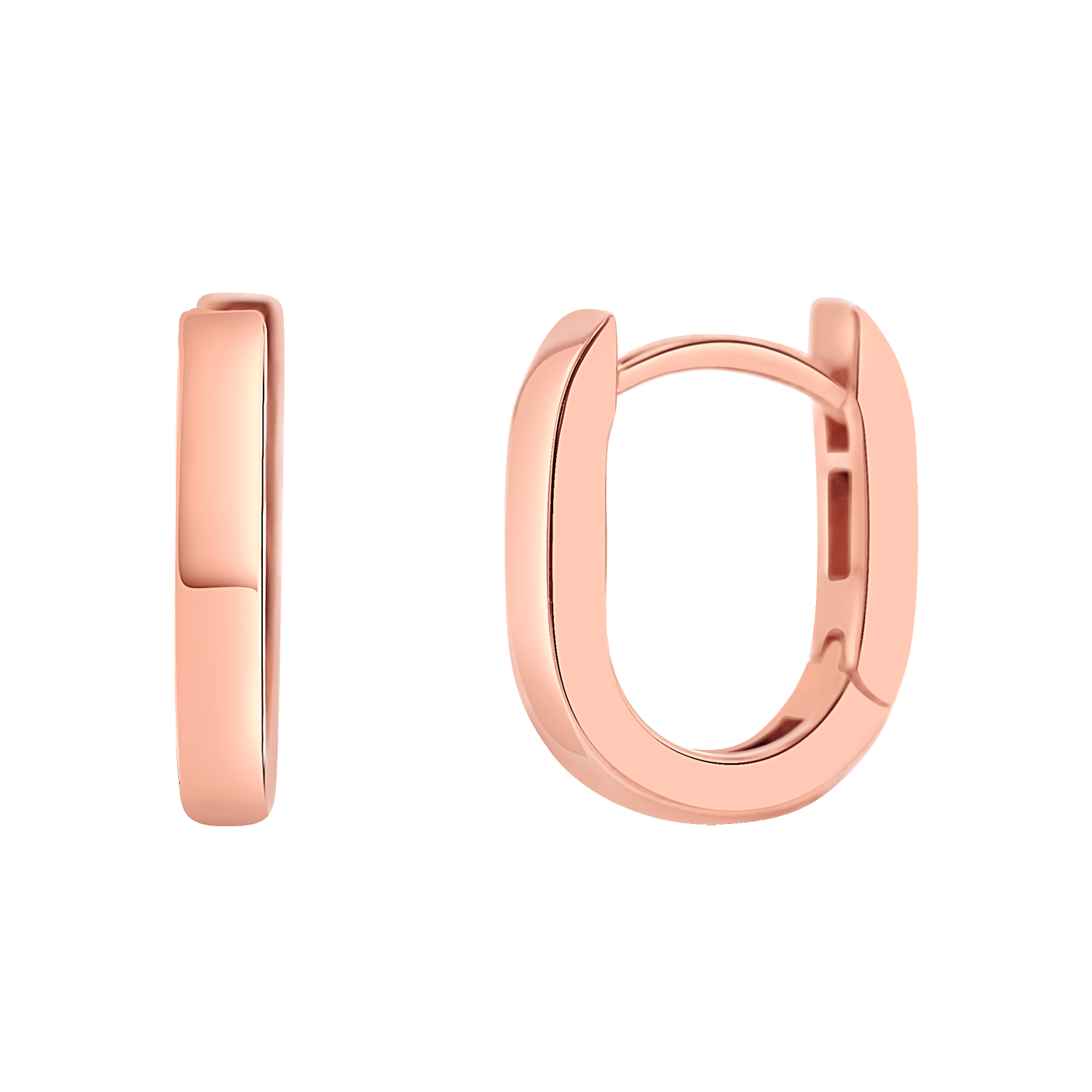 Petite Paperclip Huggie Hoop Earrings E673