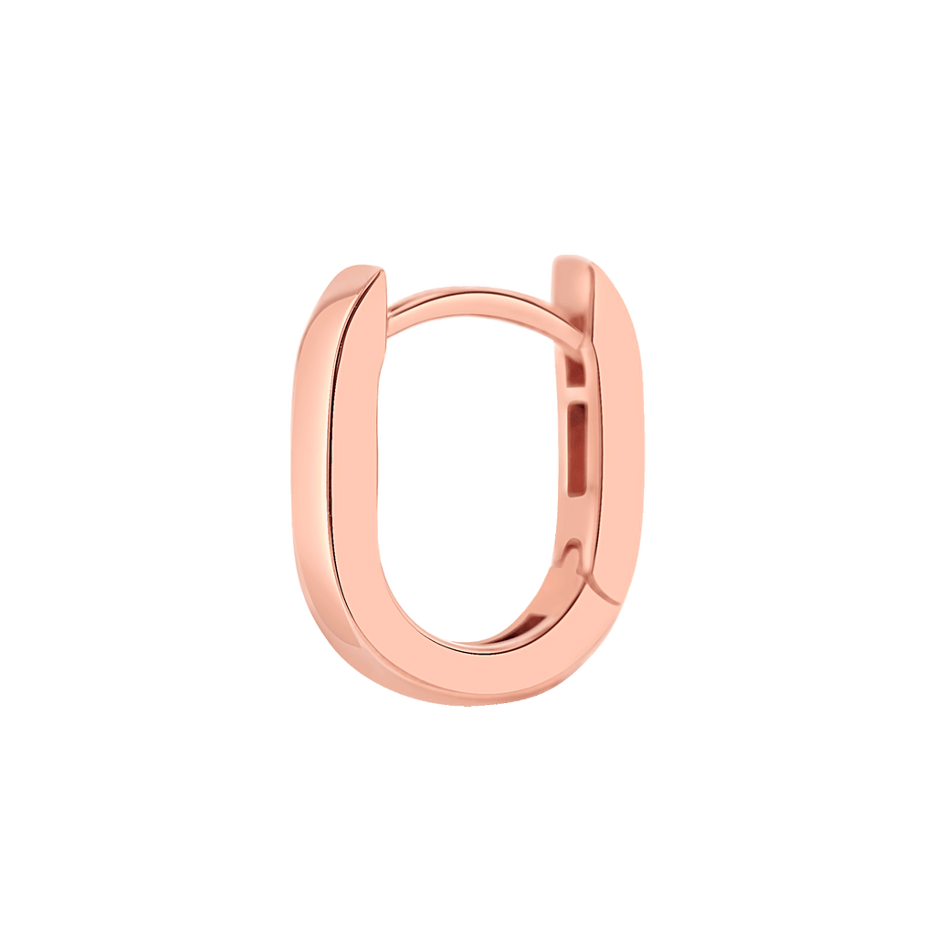 Petite Paperclip Huggie Hoop Earrings E673