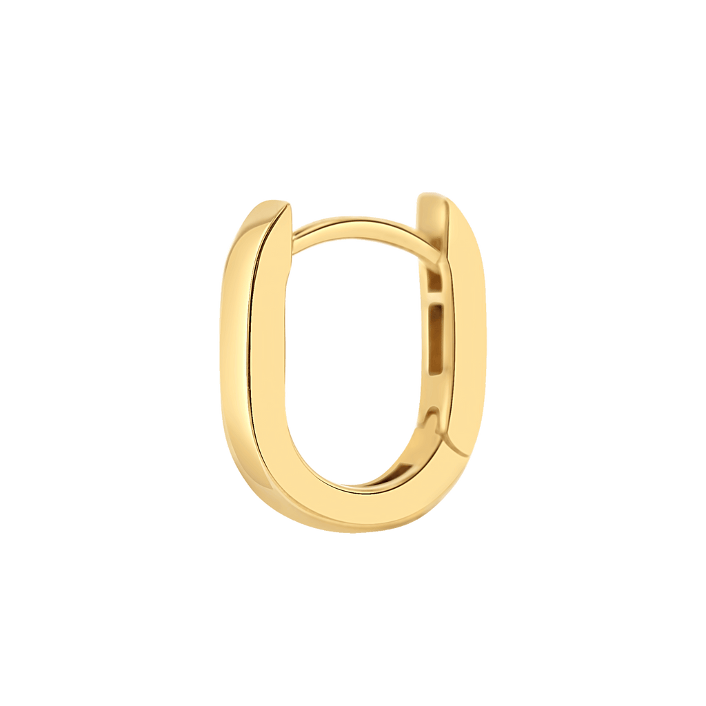 Petite Paperclip Huggie Hoop Earrings E673