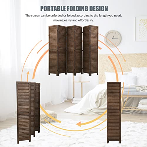 4 Panel 5.75FT Wooden Folding Room Divider R9421